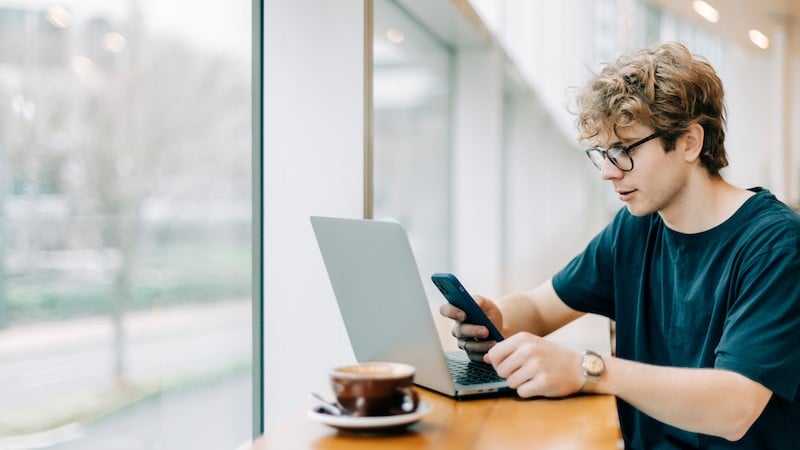 man on laptop