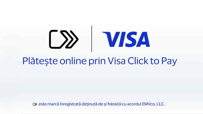 click to pay and visa logos