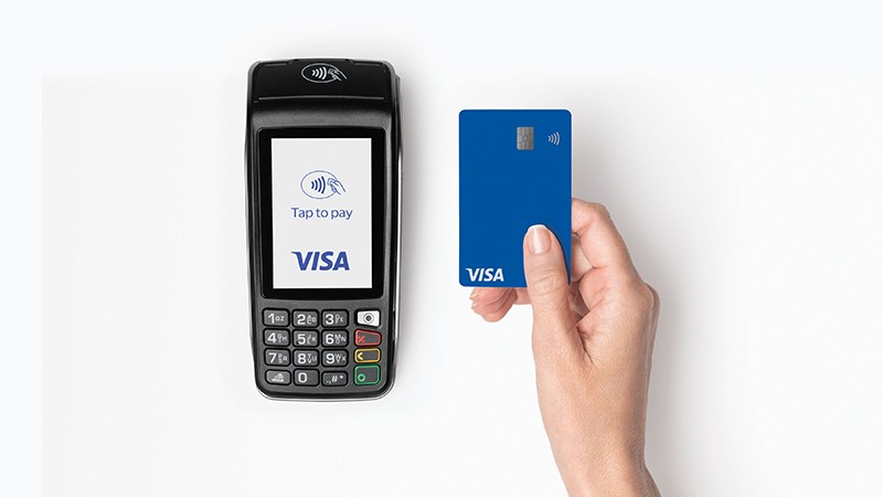 visa card and card machine